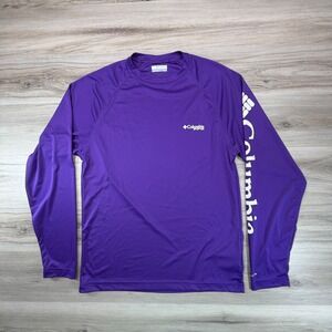 Columbia Purple Long Sleeve PFG Omni-Shade Sun Protection Shirt Women's S/P